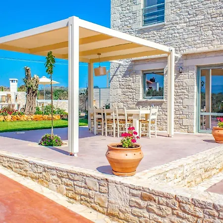 Luxury Crete Stella Maris Beautiful Landscaped Views Private Heated Pool Bbq 2 Bedrooms Mylopotamos Pánormos