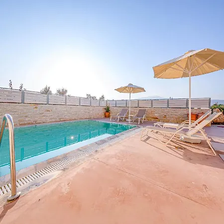 Villa Luxury Crete Stella Maris Beautiful Landscaped Views Private Heated Pool Bbq 2 Bedrooms Mylopotamos *