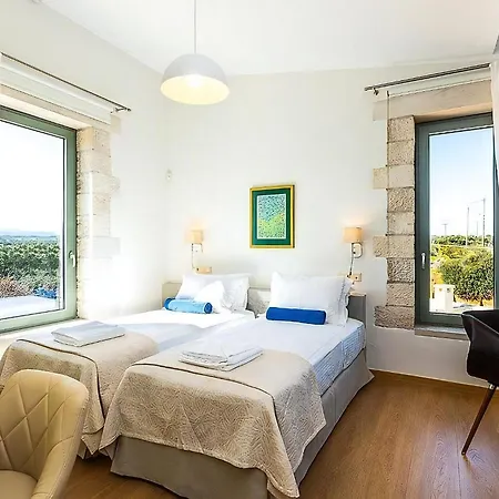 Luxury Crete Stella Maris Beautiful Landscaped Views Private Heated Pool Bbq 2 Bedrooms Mylopotamos * Pánormos
