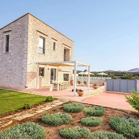 Vila Luxury Crete Stella Maris Beautiful Landscaped Views Private Heated Pool Bbq 2 Bedrooms Mylopotamos *