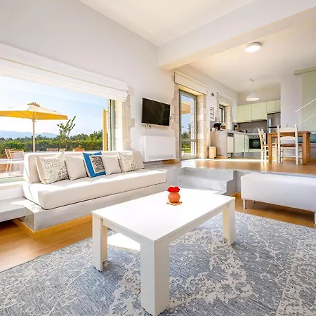 Luxury Crete Stella Maris Beautiful Landscaped Views Private Heated Pool Bbq 2 Bedrooms Mylopotamos